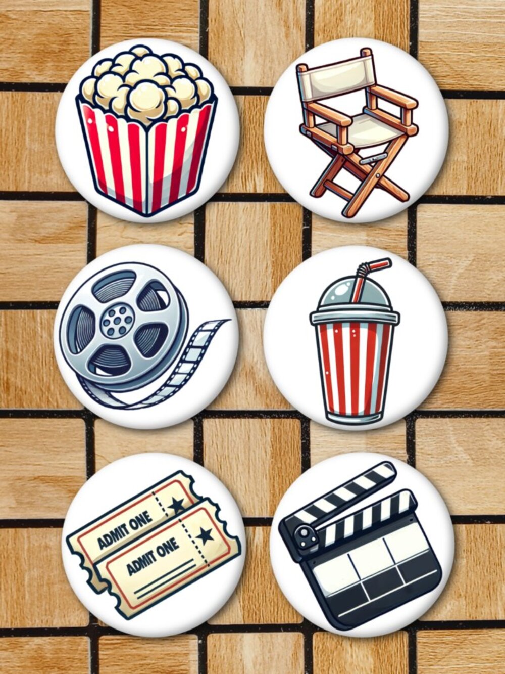Film & Movie Fridge Magnets Set Of 6 Metal Magnets Home Office Kitchen School